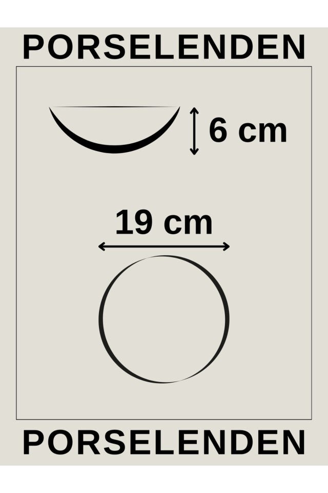 Modern Krem 19 cm 2'li Derin Premium Porselen Salata Kasesi Sunum Seti