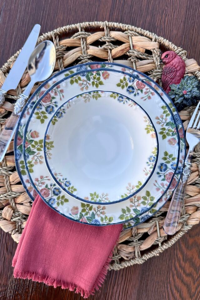 Elegance Rosalinda 24 Parça 6 Kişilik Premium Porselen Yemek Takımı Pembe Bahar Çiçek Desenli