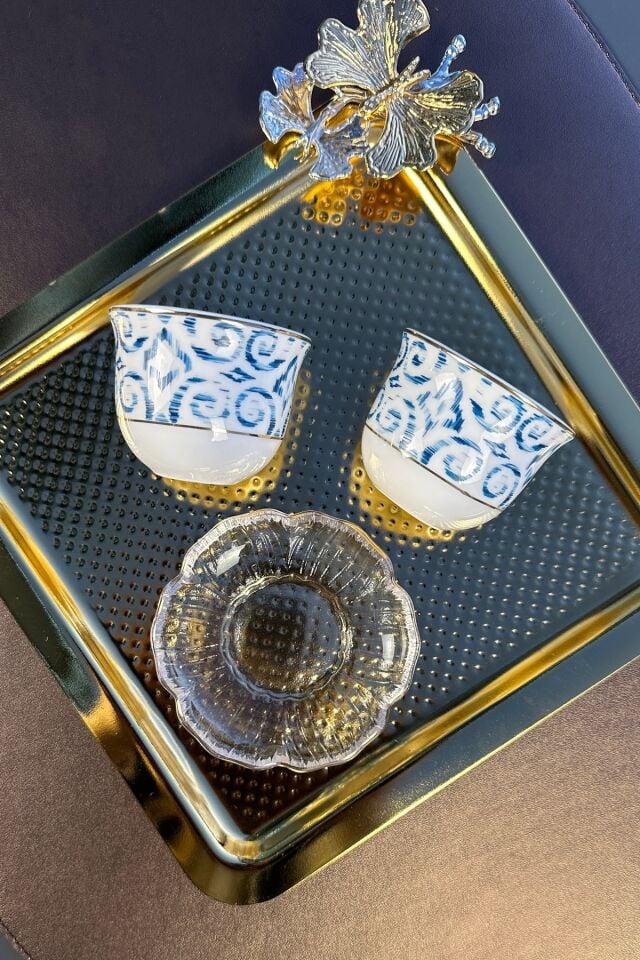 Gold Premium 2'li Mırra(TABAKSIZ) Espresso Kahve Fincan Takımı