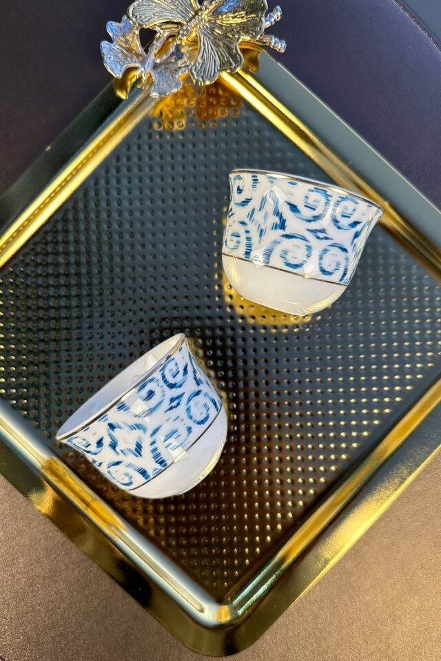 Gold Premium 2'li Mırra(TABAKSIZ) Espresso Kahve Fincan Takımı