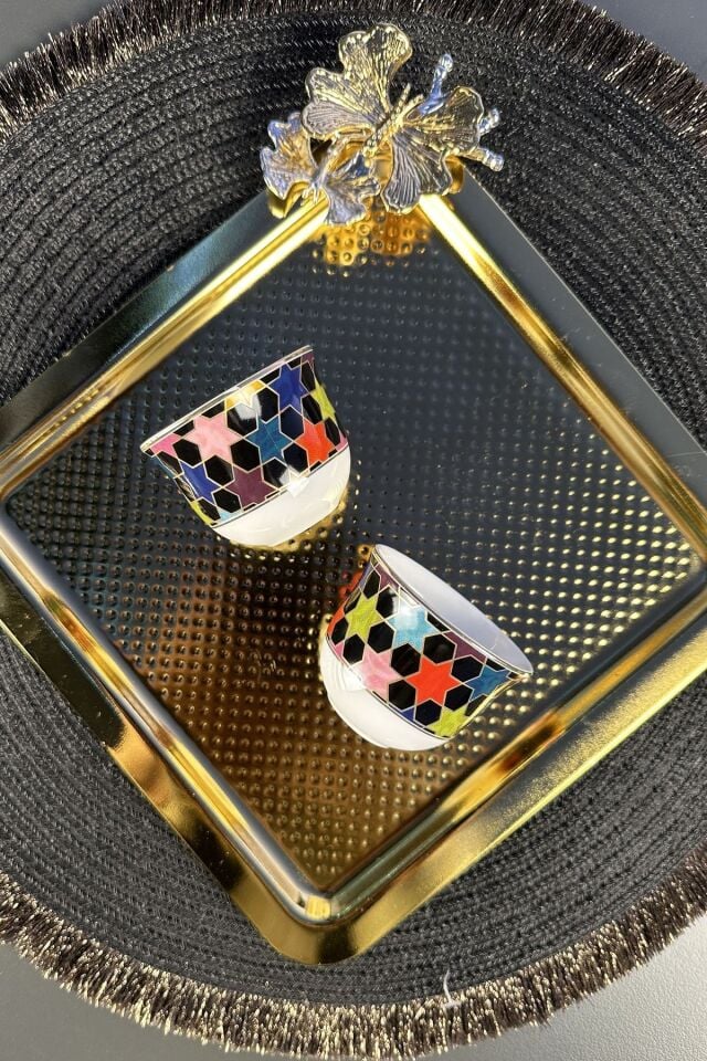 Black Star Gold Premium 2'li Mırra (TABAKSIZ) Espresso Kahve Fincanı Takımı