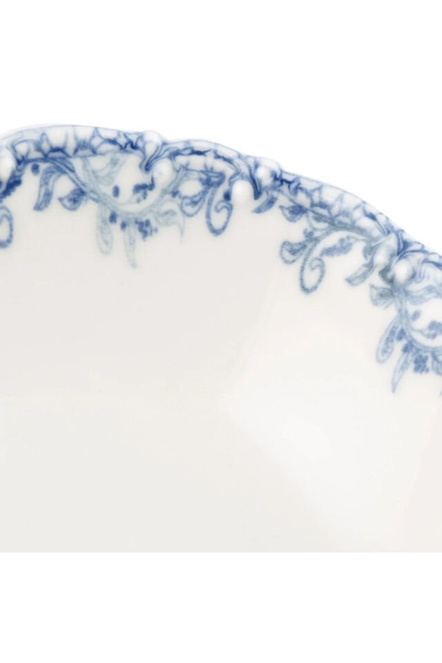 Blue Dream 6 kişilik 16 cm Porselen Çorba Kasesi Seti Mavi Çiçek Desenli