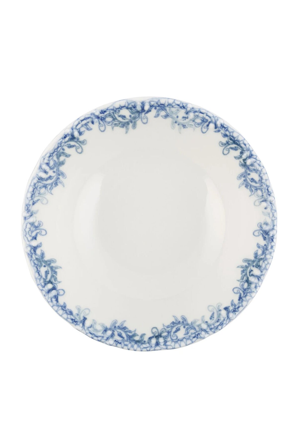 Blue Dream 6 kişilik 16 cm Porselen Çorba Kasesi Seti Mavi Çiçek Desenli
