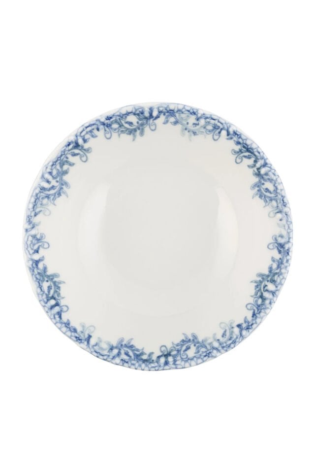 Blue Dream 6 kişilik 16 cm Porselen Çorba Kasesi Seti Mavi Çiçek Desenli