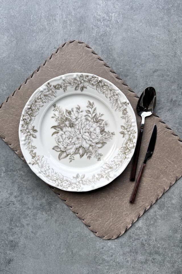 Vintage Rose 6 Kişilik Porselen Servis Tabağı Takımı