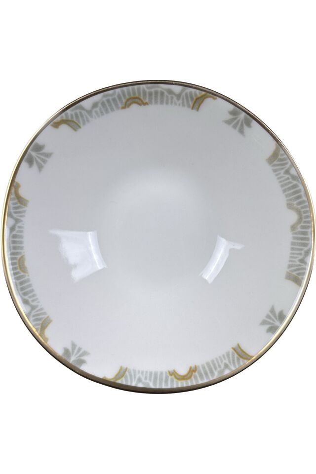 Elysia Mat Gold Modern Yaldızlı 16 Cm 6 Lı Porselen Çorba Kasesi