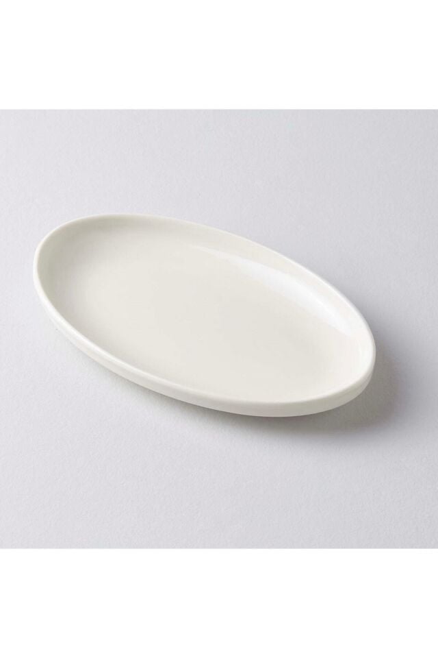 Modern Krem 20 Cm 2li Küçük Boy Kahvaltı Kayık Sunum Tabağı Sunum Servis Seti