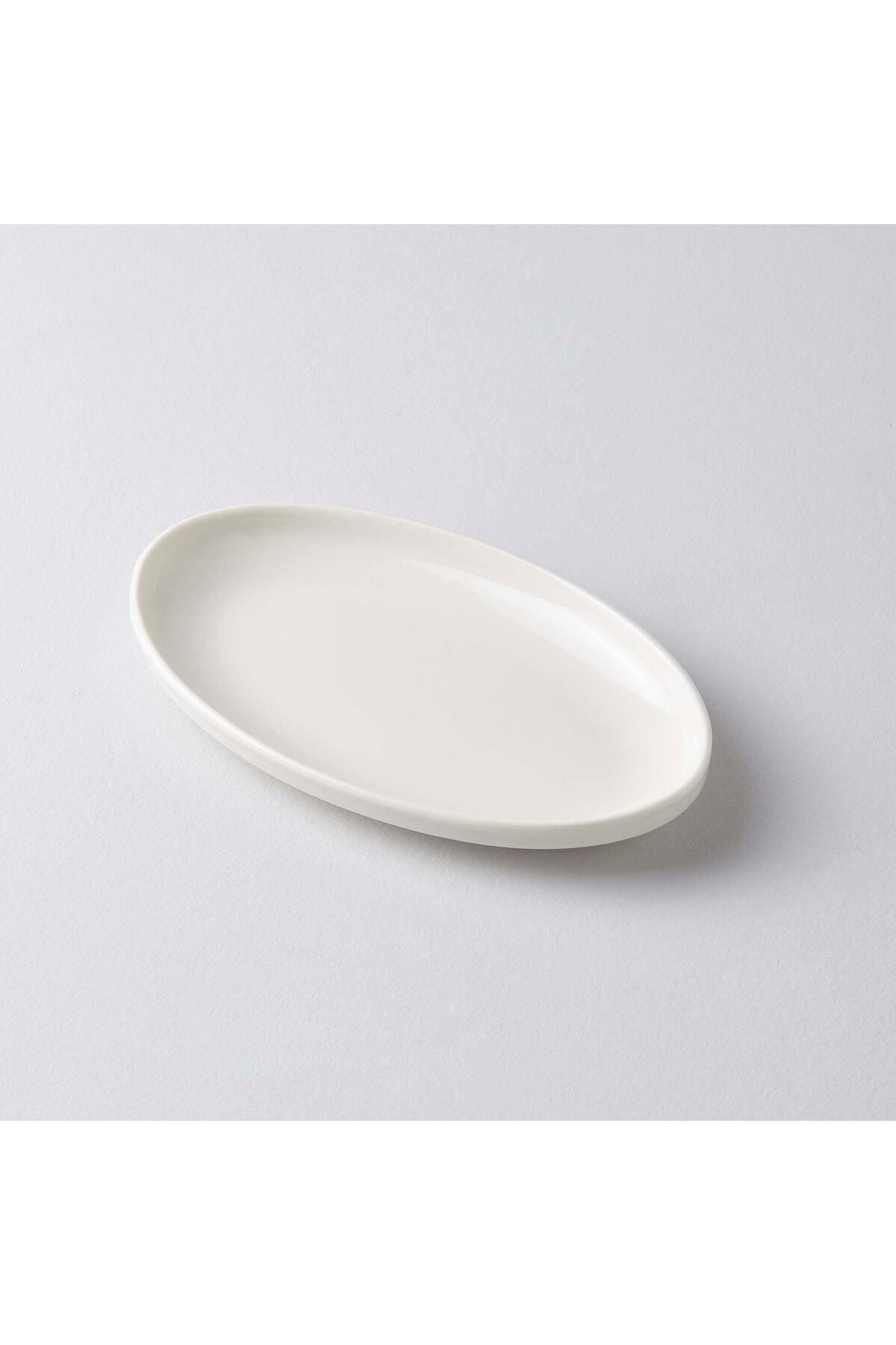 Modern 2li 25 Cm Krem Porselen Orta Boy Kayık Sunum Tabağı Servis Seti