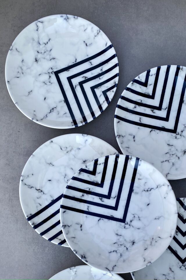 Black Marble 6 Kişilik Pasta Takımı