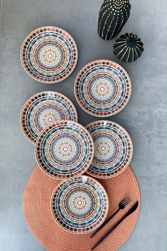 Bohemian 6 Kişilik Porselen Pasta Takımı