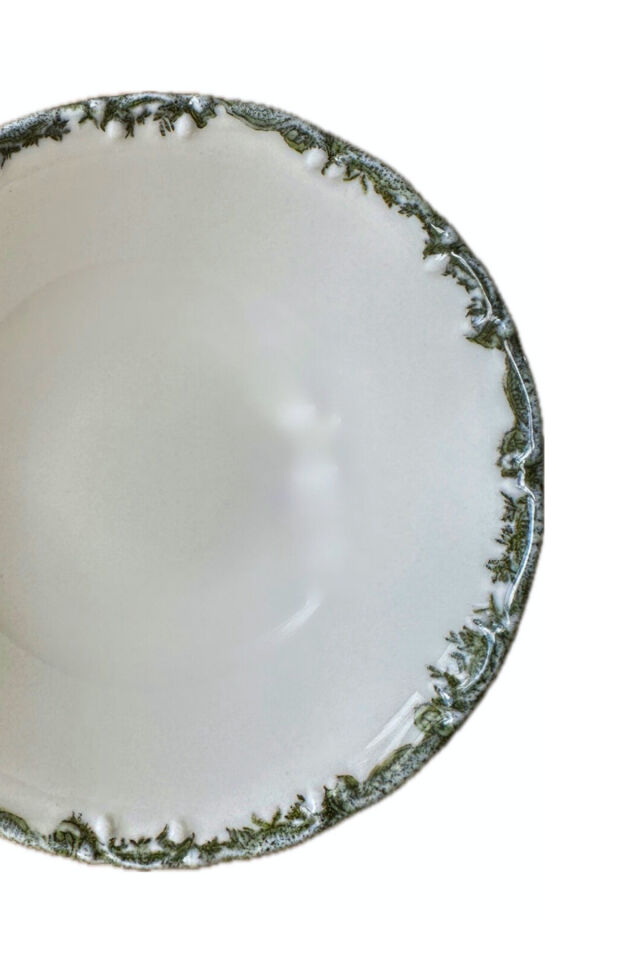 Antique Green 6 kişilik 14 cm Özel Tasarım Premium Porselen Çorba Kasesi Takımı DB3548
