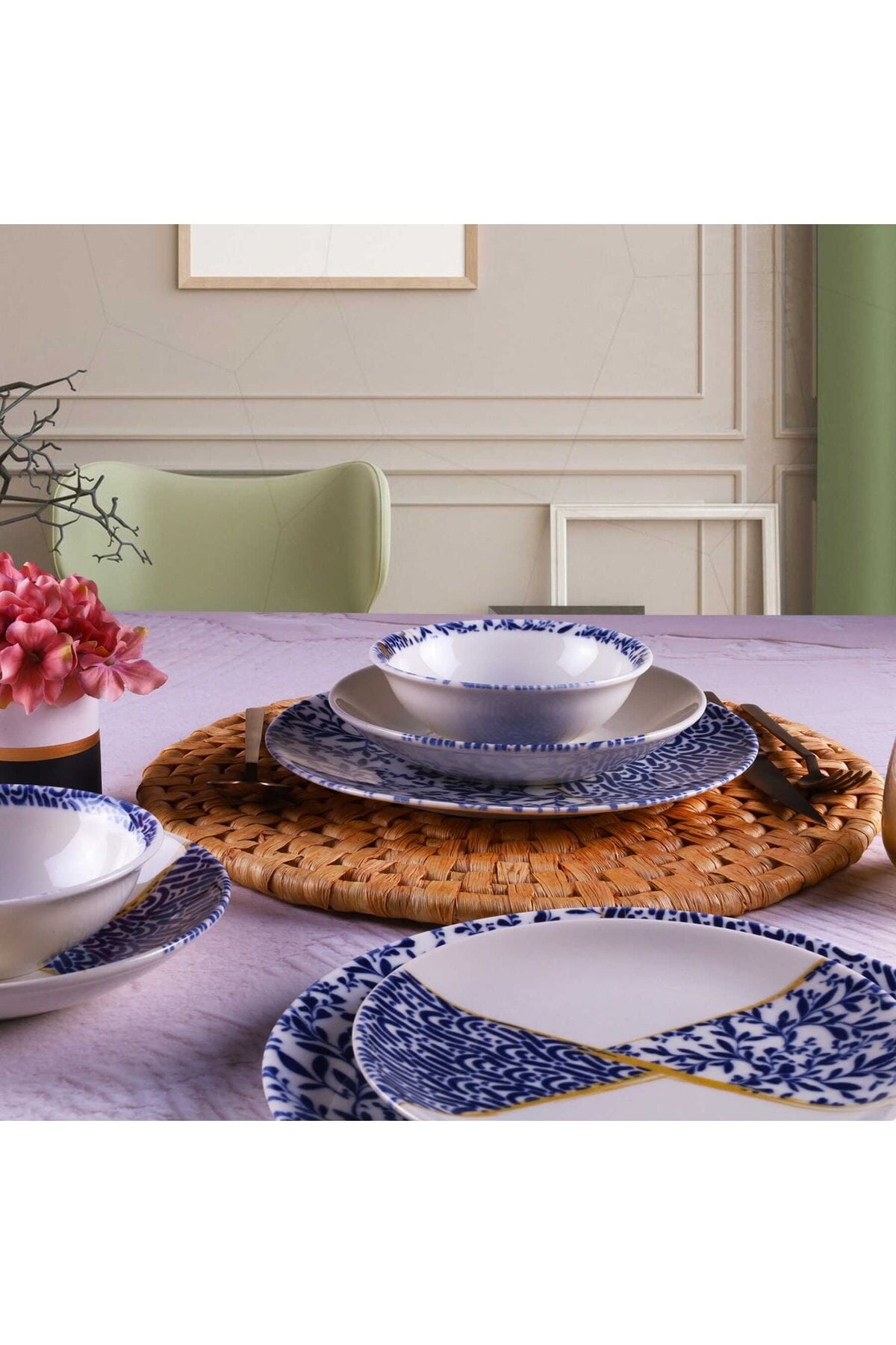 Blue Colors Klasik 24 Parça Yemek Takımı - Db1337