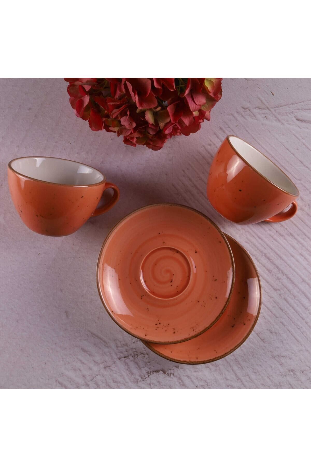 Somon 4 Parça 2 Kişilik Porselen Cappucino Latte Fincan Takımı