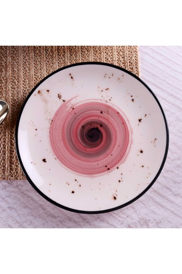 Galaxy Mürdüm Siyah Özel Tasarım 6 Kişilik 24 Parça Günlük Modern Yemek Takımı