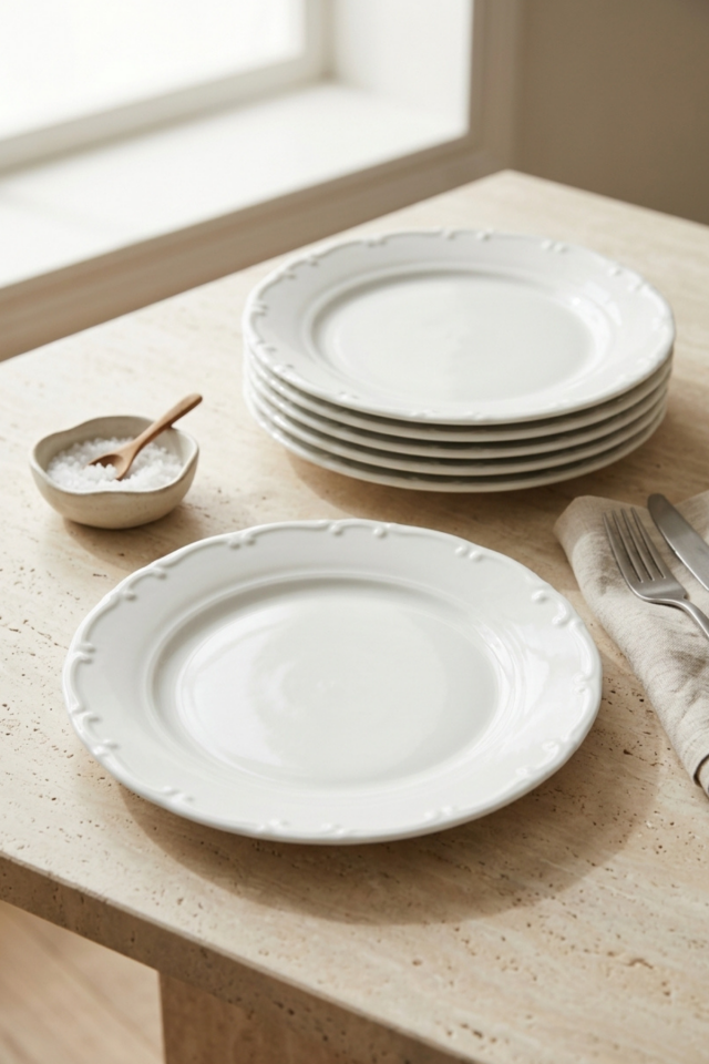 Lianna 6 Kişilik 25 cm Porselen Servis Tabağı Takımı