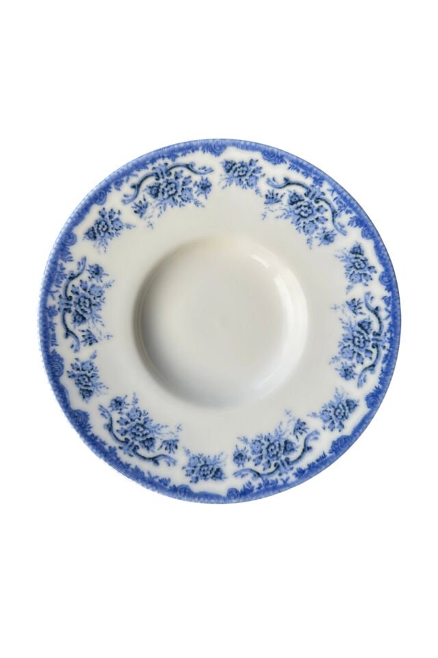 Antique baby blue 6 kişilik 11 cm 6’lı Premium Porselen Çay Tabağı Takımı 4026 Mavi