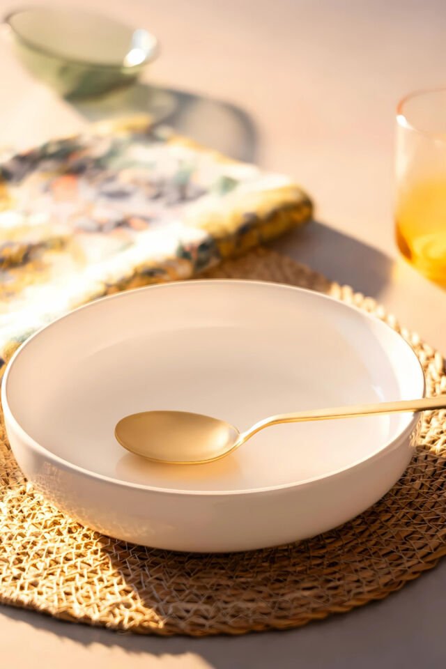 Modern Krem 20 Cm Küçük Boy Krem Porselen Bowl Salata Kasesi Sunum Servisi Krem