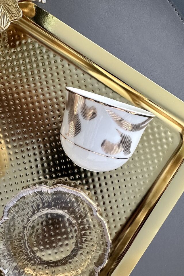 Camellia Gold Premium 2'li Mırra (TABAKSIZ)espresso Kahve Fincanı Takımı GOLD
