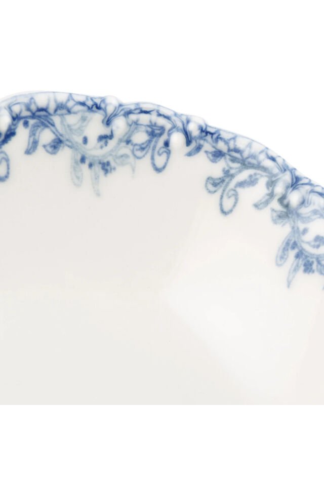 Blue Dream 6 kişilik 16 cm Porselen Çorba Kasesi Seti Mavi Çiçek Desenli MAVİ