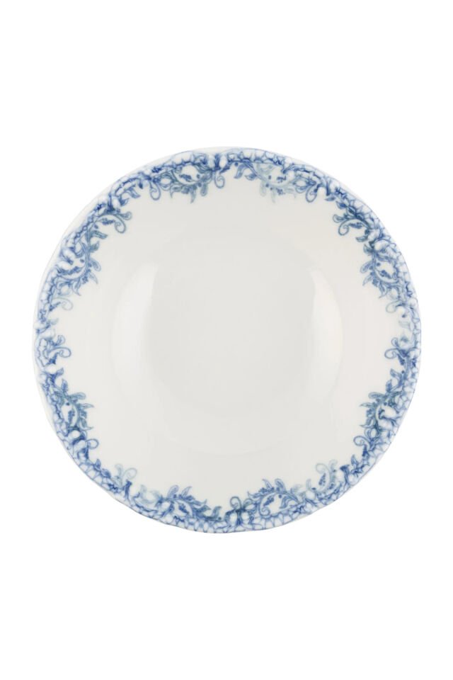 Blue Dream 6 kişilik 16 cm Porselen Çorba Kasesi Seti Mavi Çiçek Desenli MAVİ
